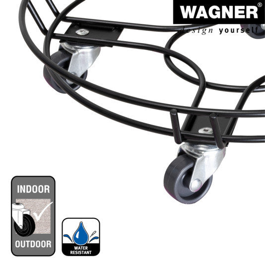 WAGNER Pflanzenroller Black Edition GH 0934 ø 38 cm in Schwarz präsentiert im Onlineshop von KAQTU Design AG. Pflanzenroller ist von WAGNER