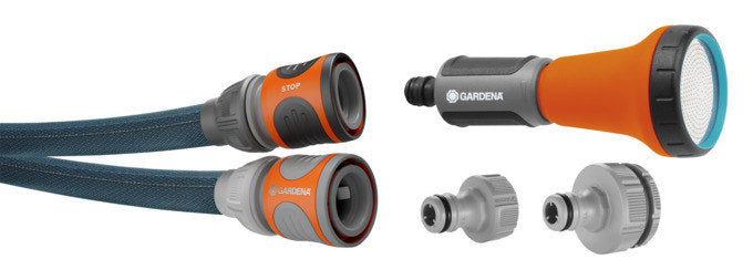 GARDENA Schlauch Set Liano Xtreme 1/2" 10 m in Dunkelblau, Blau, Orange präsentiert im Onlineshop von KAQTU Design AG. Gartenschläuche ist von GARDENA