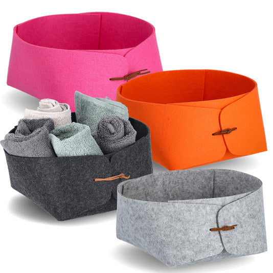 ZELLER Aufbewahrungskorb anthrazit 19x19x11.5 cm in Anthrazit, Grau präsentiert im Onlineshop von KAQTU Design AG. Aufbewahrungsboxen ist von ZELLER PRESENT