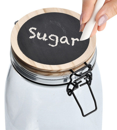 ZELLER Vorratsglas mit Deckel Bügelverschluss 1500 ml in Transparent, Natur, Braun, Schwarz präsentiert im Onlineshop von KAQTU Design AG. Vorratsbehälter ist von ZELLER PRESENT