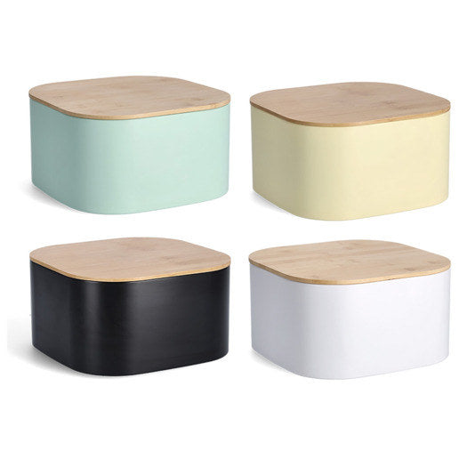 ZELLER Brotkasten vanille Bamboo 26.5x26.5x14.5 cm in Vanille, Gelb, Natur, Braun präsentiert im Onlineshop von KAQTU Design AG. Brotkorb ist von ZELLER PRESENT