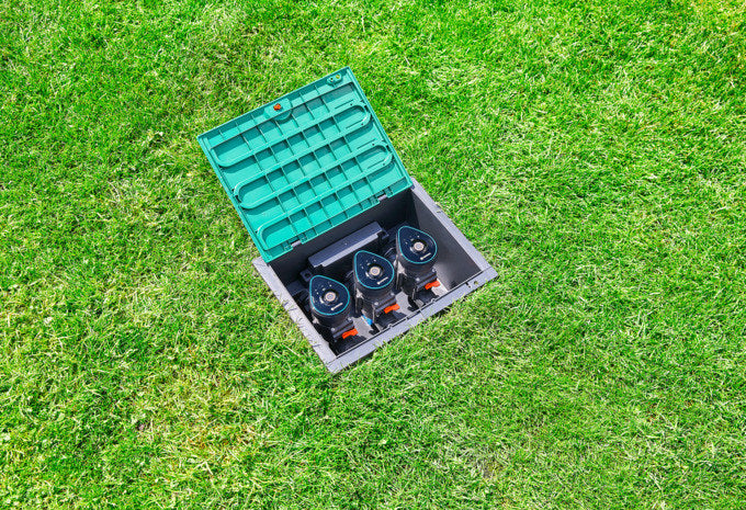 GARDENA Ventilbox 9V Bluetooth Set in  präsentiert im Onlineshop von KAQTU Design AG. Bewässerung ist von GARDENA