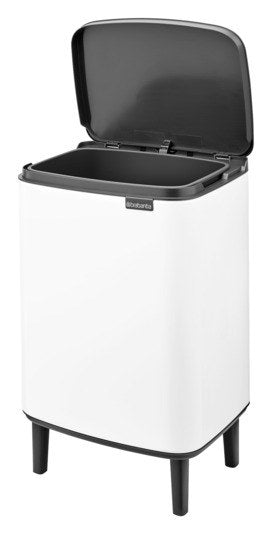 BRABANTIA Abfallbehälter Bo Hi white 12 l in White, Weiss präsentiert im Onlineshop von KAQTU Design AG. Mülleimer ist von BRABANTIA