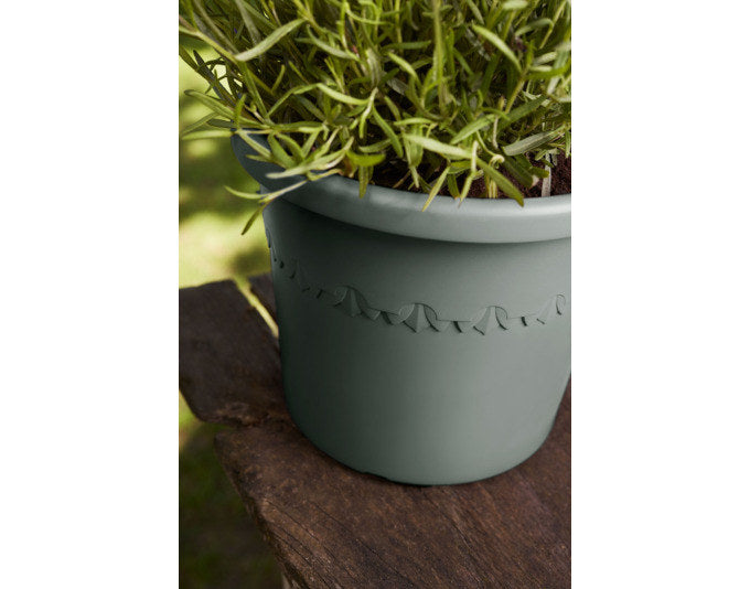ELHO Topf Algarve cilindro ø 30 cm thymian grün in Thymian grün, Grün präsentiert im Onlineshop von KAQTU Design AG. Pflanzentopf Outdoor ist von ELHO