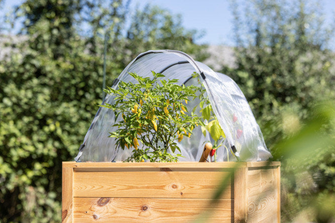 WINDHAGER Hochbeet Tunnelbogen-System Komplettset in Transparent, Schwarz präsentiert im Onlineshop von KAQTU Design AG. Gartenfolien und Vliese ist von WINDHAGER