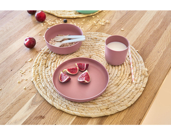 ZELLER Kinder-Geschirr-Set 5-teilig rosé in Rosé, Rosa präsentiert im Onlineshop von KAQTU Design AG. Kinderbesteck ist von ZELLER PRESENT
