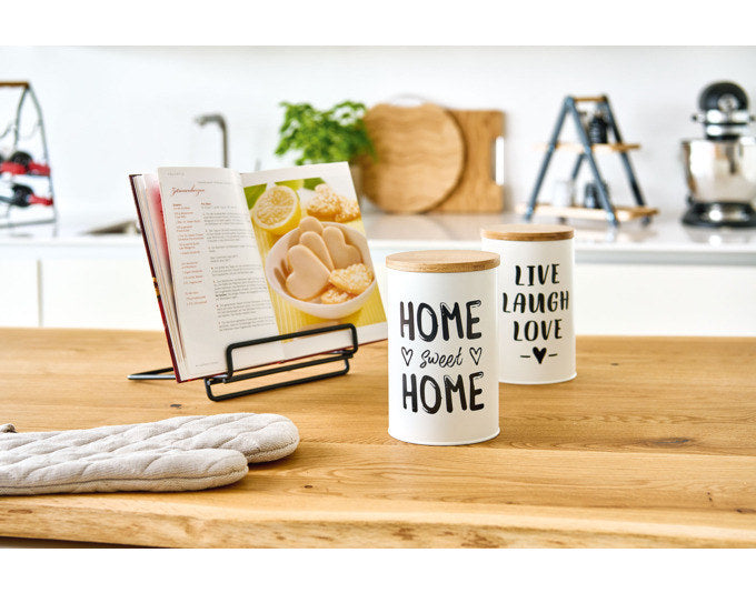 ZELLER Vorratsdose Home mit Bambusdeckel 1 l ø 10.2x16cm in Weiss, Natur, Braun präsentiert im Onlineshop von KAQTU Design AG. Vorratsbehälter ist von ZELLER PRESENT