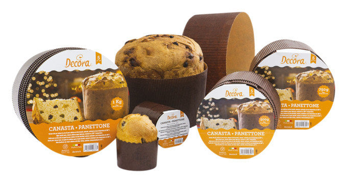 DECORA Panettone-Brioche-Formen 5er 500 g Cellulose Papier Natur 200°C ø 13x9.5 cm in Braun präsentiert im Onlineshop von KAQTU Design AG. Backformen ist von DECORA