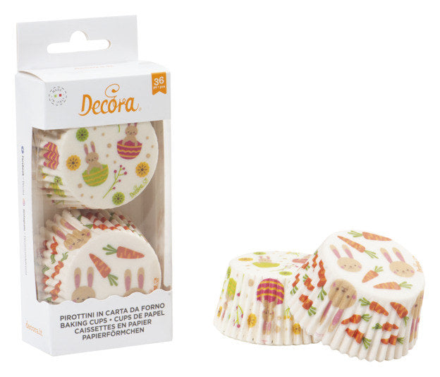 DECORA Papier-Backförmchen Ostern 36 Stück 220°C ø 5x3.2 cm in Weiss, Dekoriert präsentiert im Onlineshop von KAQTU Design AG. Backformen ist von DECORA