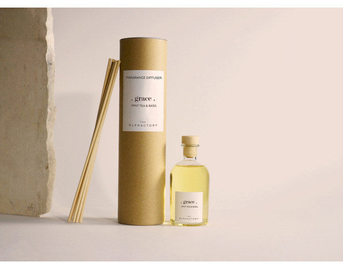 THE OLPHACTORY Raumduft Mint Tea & Basil 250 ml in Transparent präsentiert im Onlineshop von KAQTU Design AG. Duftöl ist von THE OLPHACTORY