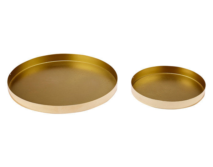 TEMPA Serviertablett 2er Set Aurora gold ø 30/20 cm in Gold präsentiert im Onlineshop von KAQTU Design AG. Tablett ist von TEMPA