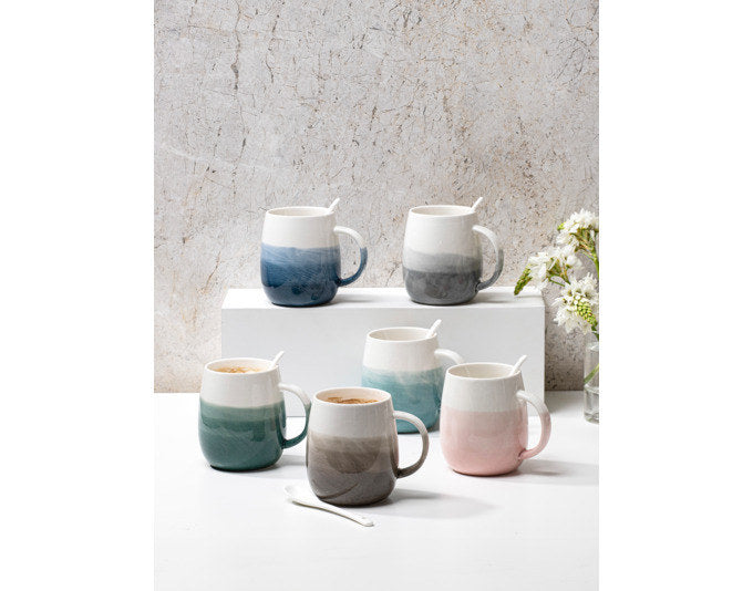 LADELLE Tasse mit Löffel 2er Set Immerse brown 0.38 l in Braun präsentiert im Onlineshop von KAQTU Design AG. Tasse ist von LADELLE