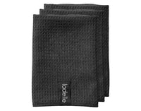 LADELLE torchon microfibre noir 35x35 cm 3 pièces.