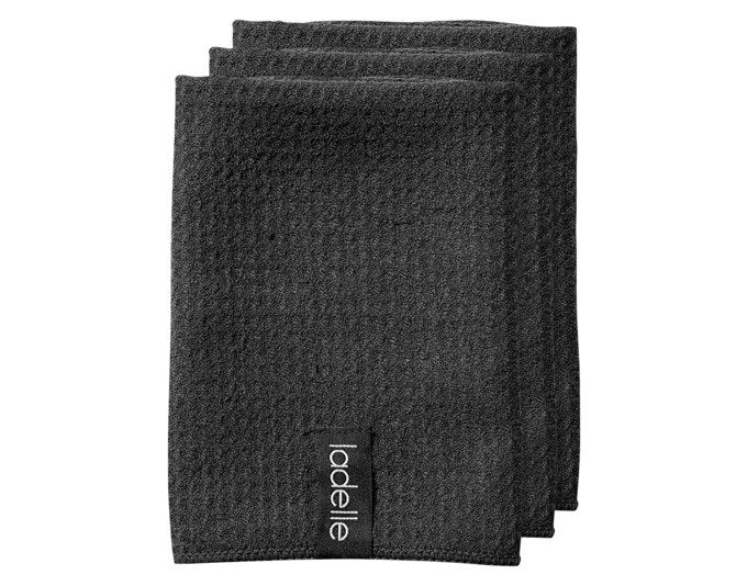 LADELLE Spültuch Microfaser black 35x35 cm 3 Stk. in Black, Schwarz präsentiert im Onlineshop von KAQTU Design AG. Geschirrtuch ist von LADELLE