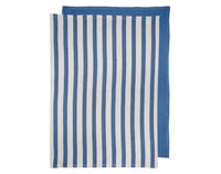 <tc>LADELLE</tc> torchon Raya Coton Bambou bleu 50x70 cm 2 pièces.