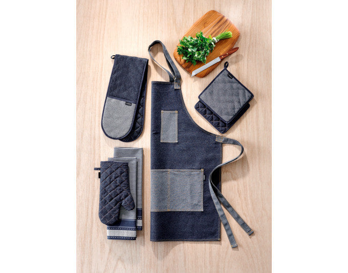 LADELLE Küchenschürze Denim 70x80 cm in Denim blue, Blau präsentiert im Onlineshop von KAQTU Design AG. Kochschürzen ist von LADELLE