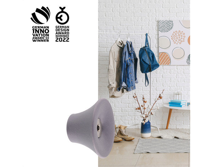 WAGNER Wandhaken Tulip hooks4home ø 50x30 mm schiefergrau in  präsentiert im Onlineshop von KAQTU Design AG. Kleiderhaken ist von WAGNER