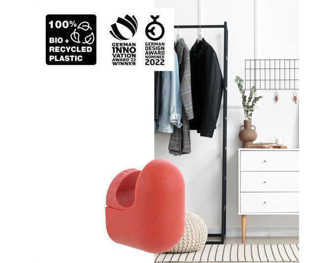 WAGNER Wandhaken Pill Klein korallenrot Inkl. Schrauben+Dübel in  präsentiert im Onlineshop von KAQTU Design AG. Kleiderhaken ist von WAGNER