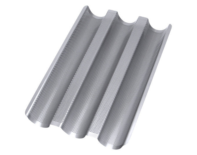 STÄDTER Baguette-Backblech 37x24x2.5 cm silber We love baking in Silber präsentiert im Onlineshop von KAQTU Design AG. Backbleche ist von STÄDTER