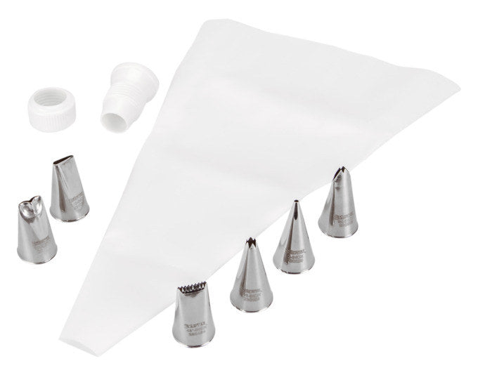 STÄDTER Dekorations Set Spritzbeutel/Tüllen/Adapter 8-teilig in Weiss präsentiert im Onlineshop von KAQTU Design AG. Spritzbeutel ist von STÄDTER