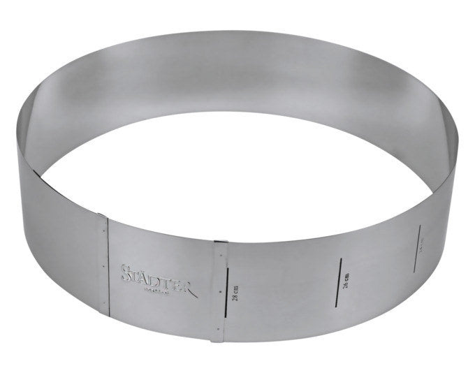 STÄDTER Tortenring Pusteblume ø 18–30x7 cm verstellbar in Silber präsentiert im Onlineshop von KAQTU Design AG. Tortenringe ist von STÄDTER