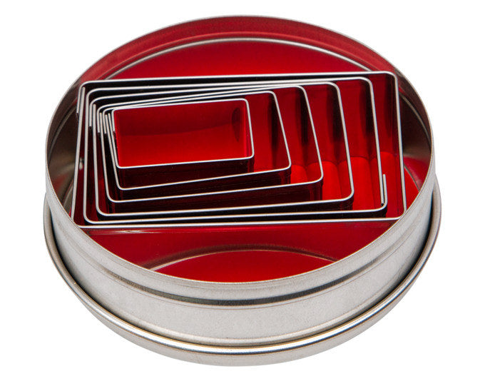STÄDTER Ausstecher in Dose Rechtecke 6-teilig 4–9.5 cm in Silber präsentiert im Onlineshop von KAQTU Design AG. Ausstecher ist von STÄDTER