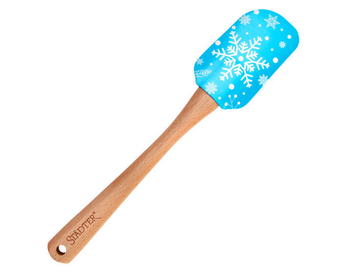 STÄDTER Teigschaber Schneeflocke 25 cm Holz / Silikon in Natur, Braun, Bunt präsentiert im Onlineshop von KAQTU Design AG. Teigschaber ist von STÄDTER