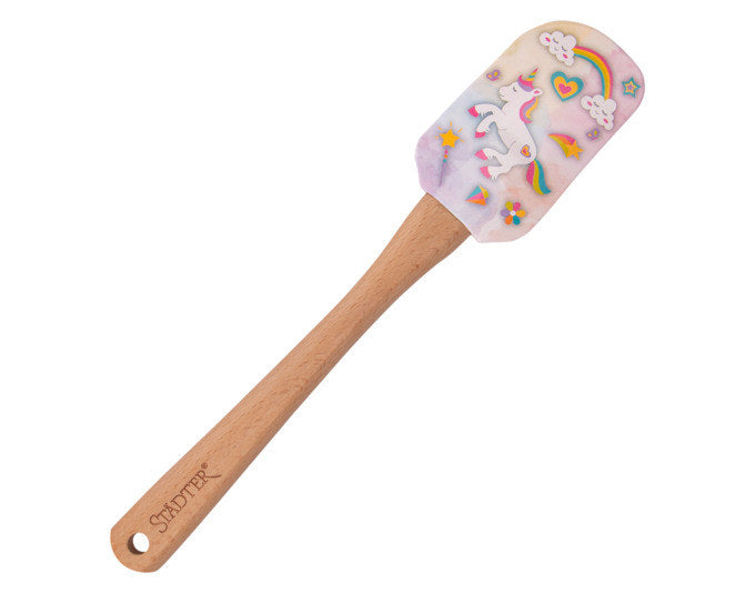 STÄDTER Teigschaber Einhorn 25 cm Holz / Silikon in Natur, Braun, Bunt präsentiert im Onlineshop von KAQTU Design AG. Teigschaber ist von STÄDTER