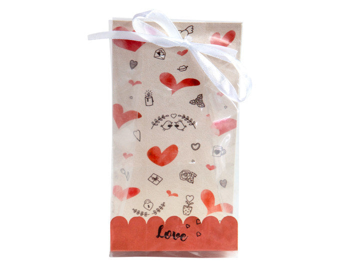 STÄDTER Geschenktüten Set Sweet Love 9x25 cm transparent 24-teilig in Transparent, Dekoriert präsentiert im Onlineshop von KAQTU Design AG. Küchenhelfer ist von STÄDTER