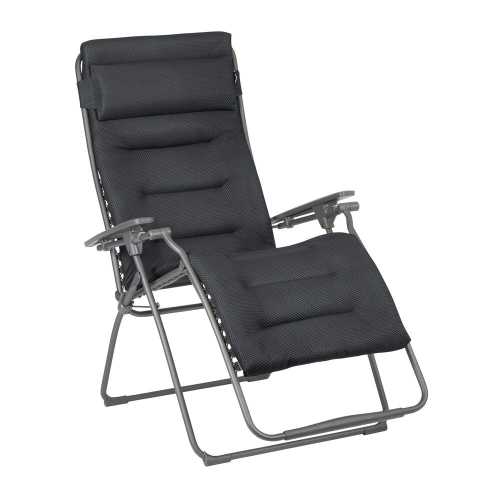 LAFUMA Relaxsessel Futura BeComfort® XL dark grey Gestell titane in Silver, Grau, Titane präsentiert im Onlineshop von KAQTU Design AG. Liegestuhl ist von LAFUMA