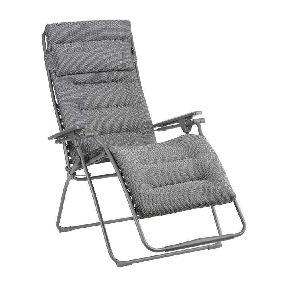 LAFUMA Relaxsessel Futura BeComfort® XL silver Gestell titane in Dark grey, Grau, Titane präsentiert im Onlineshop von KAQTU Design AG. Liegestuhl ist von LAFUMA
