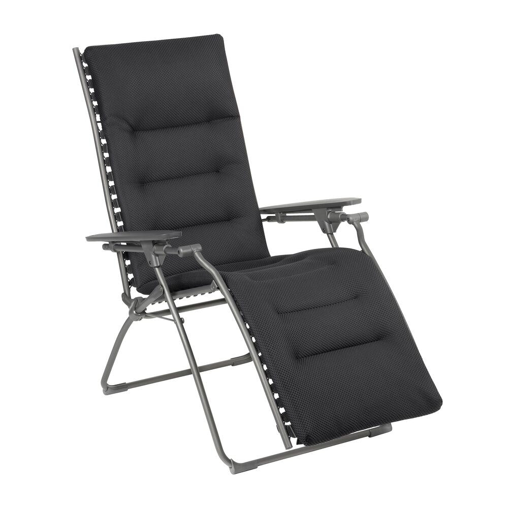 LAFUMA Relaxsessel Evolution BeComfort® dark grey Gestell titane in Dark grey, Grau, Titane präsentiert im Onlineshop von KAQTU Design AG. Liegestuhl ist von LAFUMA