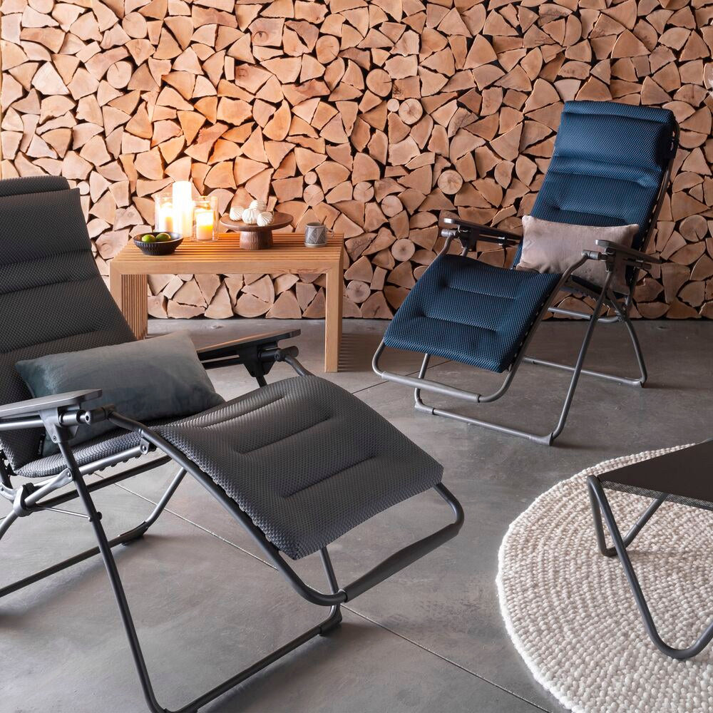 LAFUMA Relaxsessel Relax 803 mit Stahlrohrgestell in Titane, Armlehnen aus Kunstharz in Anthrazit und dreilagiger BeComfort-Polsterung in Silver
