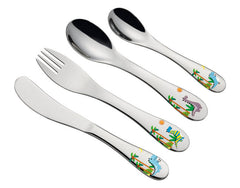 <tc>CILIO</tc> Set di posate per bambini a tema dinosauri, 4 pezzi