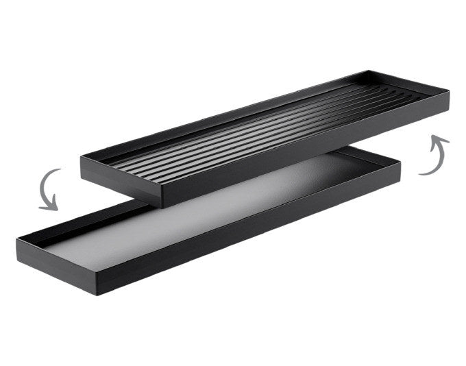 STÖCKLI Wende-Grillplatte für CheeseGrill 4 41.5x11.5x2.3 cm in Schwarz präsentiert im Onlineshop von KAQTU Design AG. Grillplatten ist von STÖCKLI