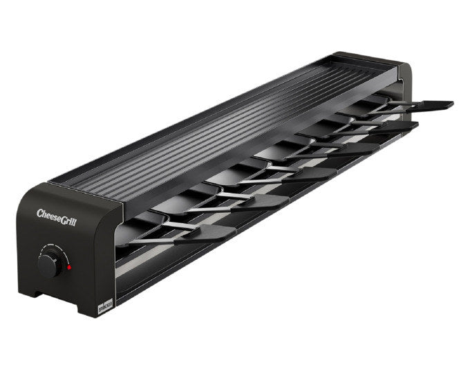 STÖCKLI Raclettegrill CheeseGrill 6 black 74.6x11.6x11.8 cm in Black, Schwarz präsentiert im Onlineshop von KAQTU Design AG. Raclette ist von STÖCKLI