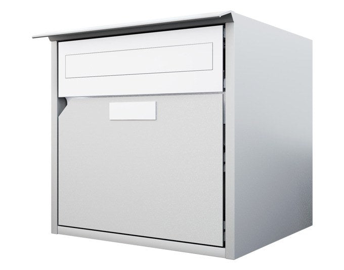 HUBER AG Briefkasten Alu 300 392x315x310 mm 1er RAL 9006 weissaluminium