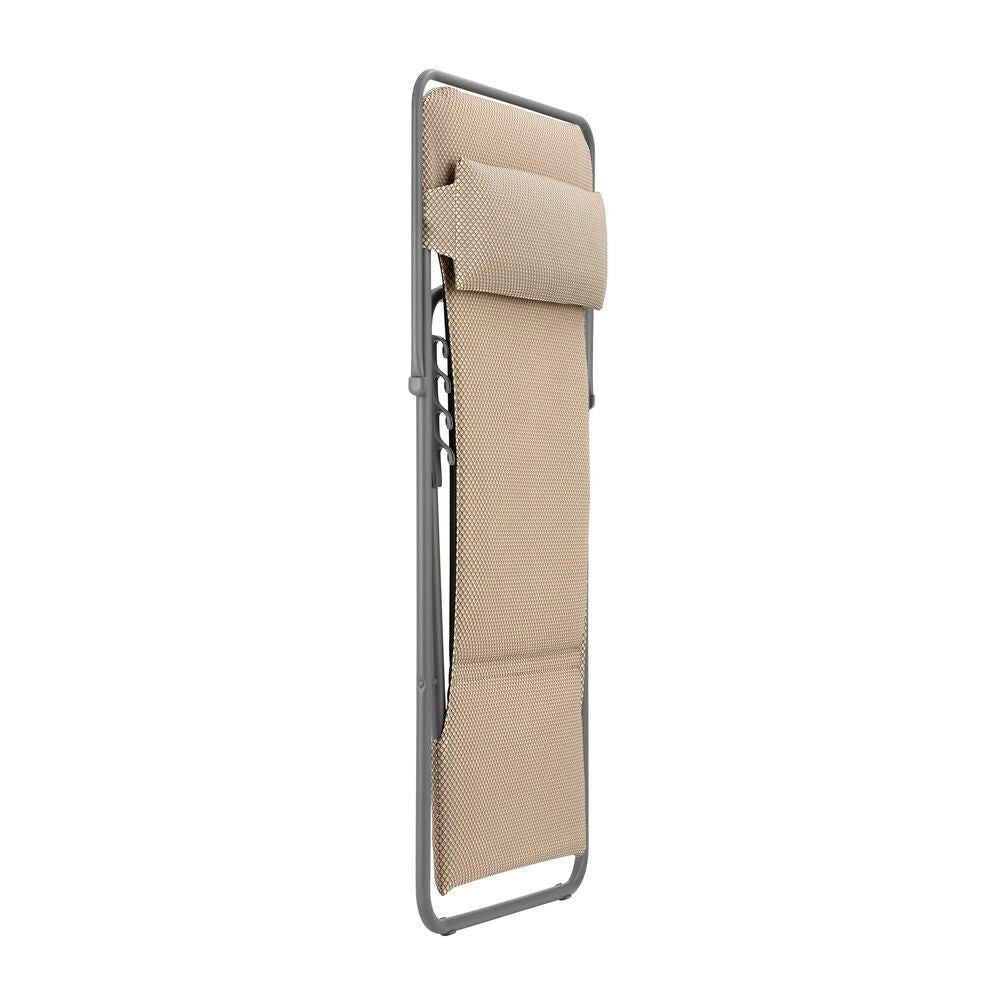 LAFUMA Sessel Maxi Transat+ BeComfort® moka Gestell titane in Moka, Braun präsentiert im Onlineshop von KAQTU Design AG. Liegestuhl ist von LAFUMA