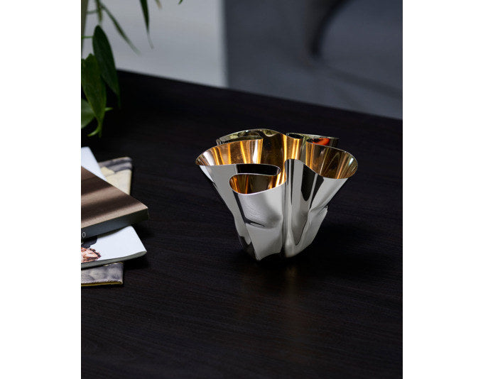 PHILIPPI Vase oder Windlicht Margeaux Inox ø 17 cm in Chrom, Silber präsentiert im Onlineshop von KAQTU Design AG. Vase ist von PHILIPPI