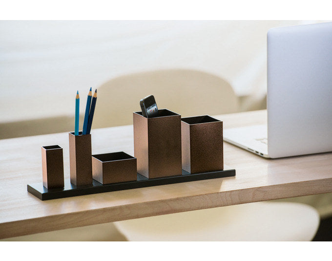 PHILIPPI Organizer Theo 37x12x8 cm 6tlg. in Braun, Schwarz präsentiert im Onlineshop von KAQTU Design AG. Bürozubehör ist von PHILIPPI