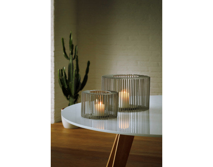 PHILIPPI Windlicht Oslo S ø 21x14 cm taupe in Graubraun, Braun präsentiert im Onlineshop von KAQTU Design AG. Laterne ist von PHILIPPI