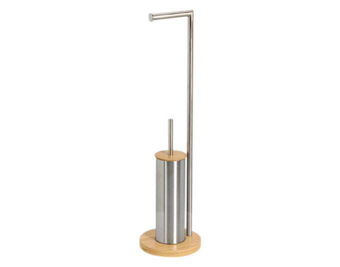 ZELLER WC-Garnitur Inox Bambus ø 19x72.5 cm in Natur, Braun, Grau präsentiert im Onlineshop von KAQTU Design AG. Toilettenbürste ist von ZELLER PRESENT