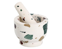 ZELLER Mörser mit Stössel Terrazzo bunt ø 12x9 cm
