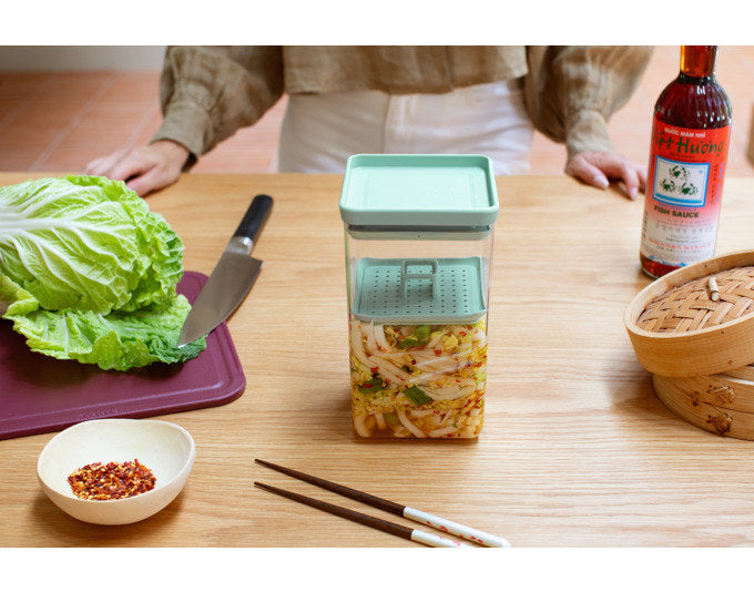 BRABANTIA Fermentier-Set Tasty+ jade green in  präsentiert im Onlineshop von KAQTU Design AG. Einmachgläser ist von BRABANTIA