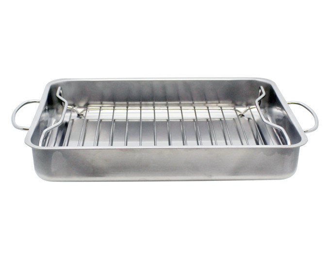 ELO Bräter Auflaufform Basic mit Dünst-/Grilleinsatz Edelstahl40x32x6.5 cm in Silber präsentiert im Onlineshop von KAQTU Design AG. Bräter ist von ELO BASIC