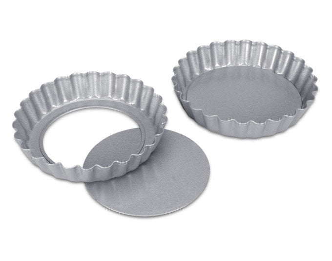 STÄDTER Tarteform mit Hebeboden 2er Set ø 10x1.8 cm silber We love Baking in  präsentiert im Onlineshop von KAQTU Design AG. Backformen ist von STÄDTER