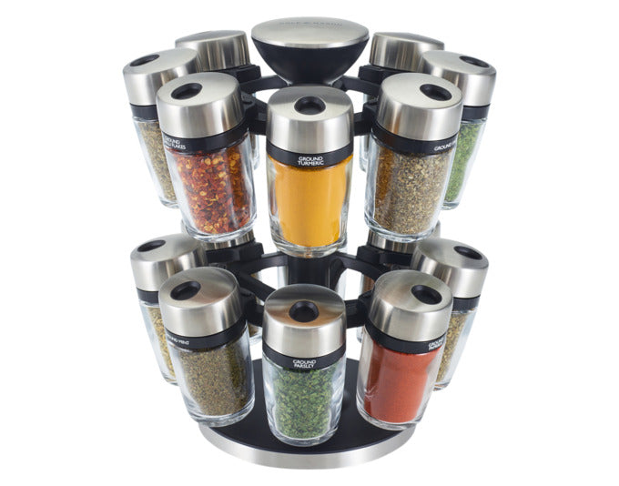 COLE&MASON Gewürzkarussell 17-tlg.20.7x20.7x25.5 cm in  präsentiert im Onlineshop von KAQTU Design AG. Wandregal ist von COLE & MASON