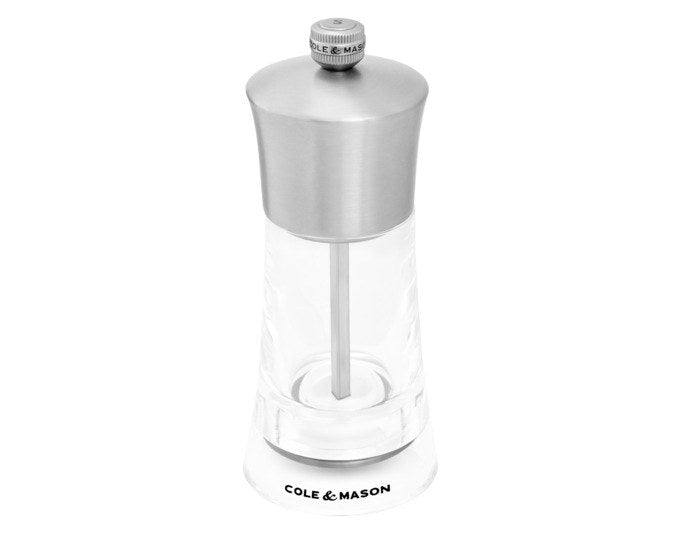 COLE&MASON Salzmühle Bromley Acryl SS 15x6x6 cm in Transparent, Silber präsentiert im Onlineshop von KAQTU Design AG. Salz & Pfeffer ist von COLE & MASON