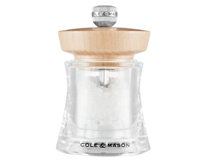 COLE&MASON Salzmühle Holborn Acryl/Buche natur 9.5x6.1x6.1 cm in Natur, Braun präsentiert im Onlineshop von KAQTU Design AG. Salz & Pfeffer ist von COLE & MASON