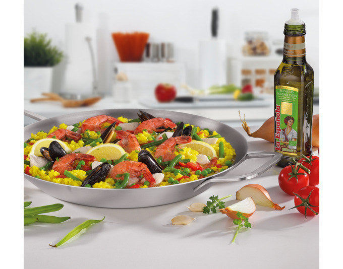 SPRING Paella-Pfanne Marbella ø 40x5.2 cm in Silber präsentiert im Onlineshop von KAQTU Design AG. Bratpfanne ist von SPRING